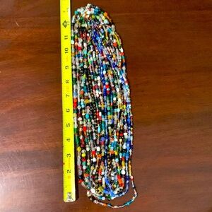 Glass Mardi Gras beads